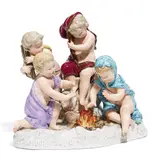 Allegorie 'Der Winter' by Meissen, Porzellan, farbig und gold staffiert, sold Nov 2016