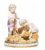 Allegorie 'Der Ackerbau' by Meissen, Porzellan, farbig und gold staffiert, sold Nov 2016