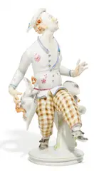 Gänsejunge by Meissen, Porzellan, farbiges Dekor, sold Nov 2016