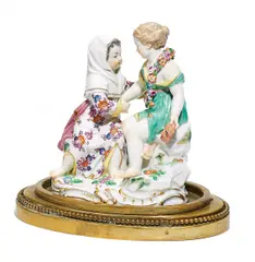 Allegorie by Meissen, Porzellan, farbig und gold staffiert, sold Nov 2016