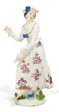 Tanzende Harlekine by Meissen, Porzellan, farbig und gold staffiert, sold Nov 2016