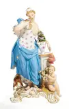 Allegorie 'Der Geruch' by Meissen, Porzellan, farbig und gold staffiert, sold Nov 2016