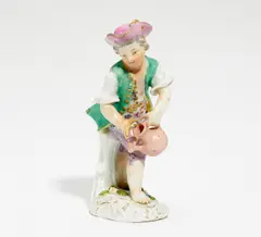 Gärtnerknabe by Meissen, Porzellan, farbig staffiert, sold Jan 2017