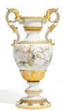 Große Bodenvase mit Apfelblütendekor by Meissen, Porzellan, farbig und gold staffiert, sold Nov 2016