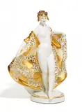 Tänzerin by Meissen, Porzellan, farbig und gold staffiert, sold May 2017
