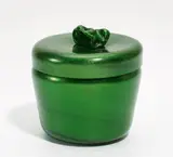 Loetz Witwe, Dose, Grünes Glas