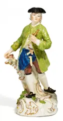 Figur eines Tischlers by Meissen, Porzellan, farbig und gold staffiert, sold May 2017