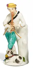 Hirte mit Hund by Meissen, Porzellan, farbig und gold staffiert, sold May 2017