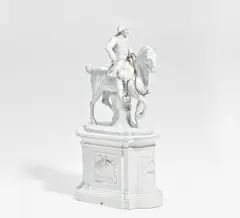 MONUMENT FRIEDRICH DER GROßE ZU PFERDE by Fürstenberg, Weißporzellan, sold Jan 2017