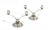 Georg Jensen, Paar zweiarmige Leuchter