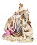 Gruppe 'Europa auf dem Stier' by Meissen, Porzellan, farbig und gold staffiert, sold Jan 2020