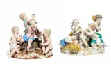 2 Allegorien 'Der Sommer' und 'Der Herbst' by Meissen, Porzellan, farbig und gold staffiert, sold May 2017