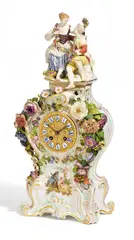 Prunkpendule by Meissen, Porzellan, farbig und gold staffiert, sold May 2017