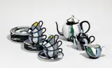 Roy Lichtenstein, Tea Set, 1984, Jeweils: Porzellan, farbig gefasst und glasiert