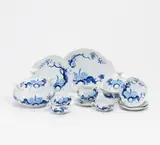 SPEISESERVICE FÜR 8 PERSONEN "ORCHIDEE AUF AST," GROßER AUSSCHNITT by Meissen, Porzellan, blauer Dekor, sold Jan 2017