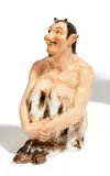 Sitzender Faun by Meissen, Porzellan, farbig staffiert, sold May 2017