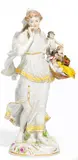 Amorettenverkäuferin by Meissen, Porzellan, farbig und gold staffiert, sold May 2017