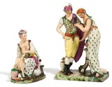 Die Gansstopferin by Ludwigsburg, Porzellan, farbig und gold staffiert, sold May 2017
