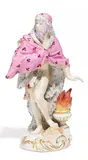 Kleine Allegorie 'Der Winter' by Meissen, Porzellan, farbig und gold staffiert, sold May 2017