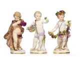 Allegorie 'Der Frühling', 'Der Herbst' und 'Der Winter' by Meissen, Porzellan, farbig und gold staffiert, sold May 2017