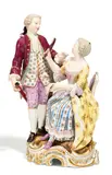 Allegorie 'Das Gesicht' by Meissen, Porzellan, farbig und gold staffiert, sold May 2017