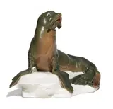 Großer Seelöwe by Meissen, Porzellan, farbiges Unterglasurdekor, sold May 2017