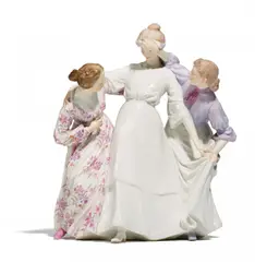 Figurengruppe 'Blinde-Kuh-Spiel' by Meissen, Porzellan, farbig staffiert, sold May 2017