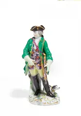 Jäger by Meissen, 19. Jh, Porzellan, farbig und gold staffiert, sold Nov 2017