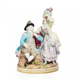 Gruppe "Schwedische Hofgruppe" by Meissen, 19. Jh, Modell M, sold Nov 2017