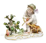 Amor Als Jäger by Meissen, 19. Jh, Porzellan, farbig und gold staffiert, sold Nov 2017
