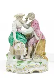 Gärtnergruppe by Meissen, Anfang 19. Jh, Porzellan, farbig und gold staffiert, sold Nov 2017