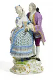 Galantes Paar by Meissen, Vor 1924, Porzellan, farbig und gold staffiert, sold Nov 2017