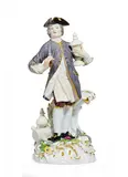 Figur "Der Drechsler" by Meissen, 20. Jh, Porzellan, farbig und gold staffiert, sold Nov 2017