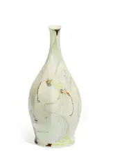 Rozenburg, Kleine Balustervase mit Libellen, 1900, Eierschalenporzellan mit polychromem Dekor