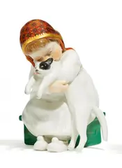 Kind mit Katze by Meissen, Nach 1934, Porzellan, farbig staffiert, sold Nov 2017
