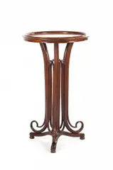 Lesetisch Nr. 1 by Thonet, Um 1890, Buchenholz, massiv gebogen, nußbaumfunierte Platte, sold Jan 2019