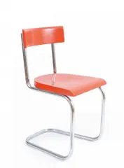Stuhl B263/V by Thonet, Um 1935, Stahlrohr, Buchenholz massiv gebogen, Sperrholz, sold Jan 2019