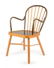 Stuhl by Fritz Hansen, Um 1945, Buchenholz, massiv und gebogen, Sperrholz, sold Jan 2019