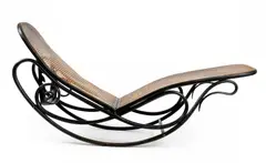 Schaukelsofa Ohne Armlehnen by Thonet, Vor 1879, Buchenholz, massiv gebogen, Geflecht, sold Jan 2019