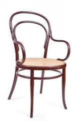 Fauteuil Nr.2 by Thonet, Vor 1870, Buchenholz, massiv gebogen, Geflecht, sold Jan 2019