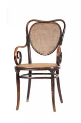 Fauteuil Nr.5 by Thonet, Um 1875, Buchenholz, massiv gebogen, Geflecht, sold Jan 2019