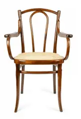 Fauteuil Nr.56 by Thonet, Zwischen 1890-1914, Buchenholz, massiv gebogen, Geflecht, sold Jan 2019