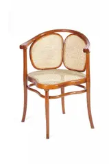 Gebrüder Thonet, Schreibfauteuil Nr. 2, Zwischen 1894-1914, Buchenholz, massiv gebogen, Geflecht