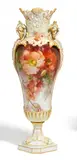 Kpm, Ziervase mit Weichmalerei, 1904, Porzellan, farbig und gold bemalt