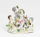 Meissen, Allegorie "Der Herbst", 18.Jh, Porzellan, farbig und gold staffiert
