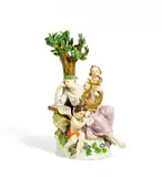 Allegorie "Die Poesie" by Meissen, Vor 1924, Porzellan, farbig und gold staffiert, sold Nov 2018