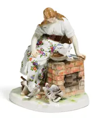 Aschenputtel by Meissen, Vor 1924, Porzellan, farbig und gold staffiert, sold Nov 2018