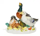 Entengruppe by Meissen, Porzellan, farbig staffiert, sold Nov 2018