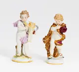 Allegorie "Winter" und "Sommer" by Meissen, Porzellan, farbig staffiert, sold Jan 2019