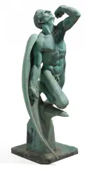 Hans Wildermann, Gartenskulptur Schmied, Datiert 1916, Bronze